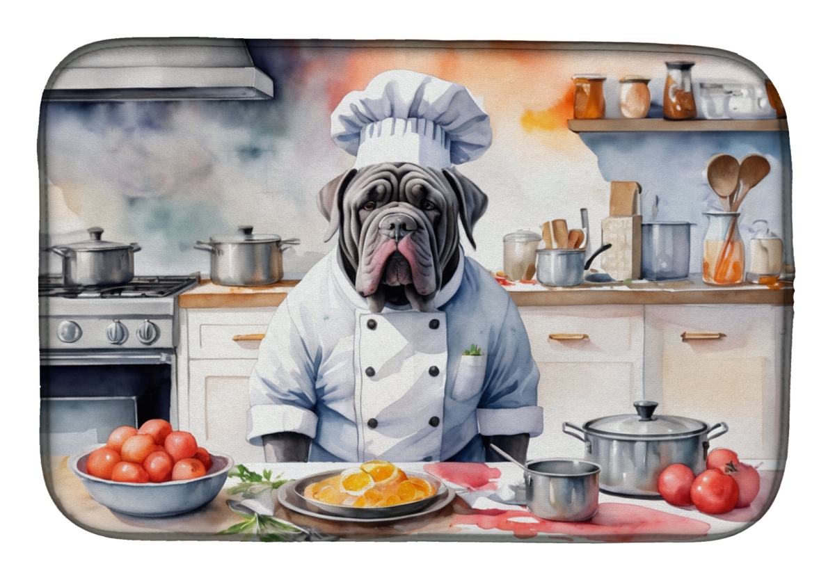 Picture of Carolines Treasures DAC6287DDM 21 x 14 in. Neapolitan Mastiff The Chef Dish Drying Mat