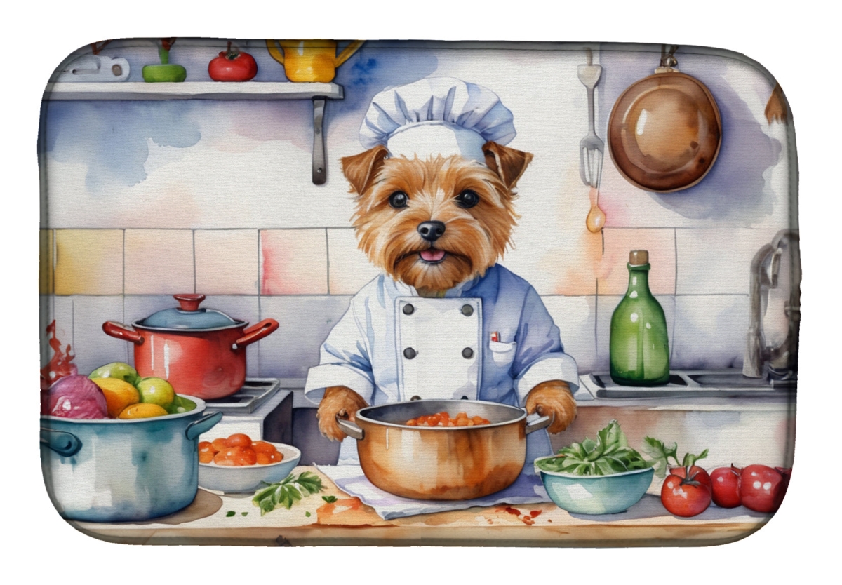Picture of Carolines Treasures DAC6290DDM 21 x 14 in. Norfolk Terrier The Chef Dish Drying Mat