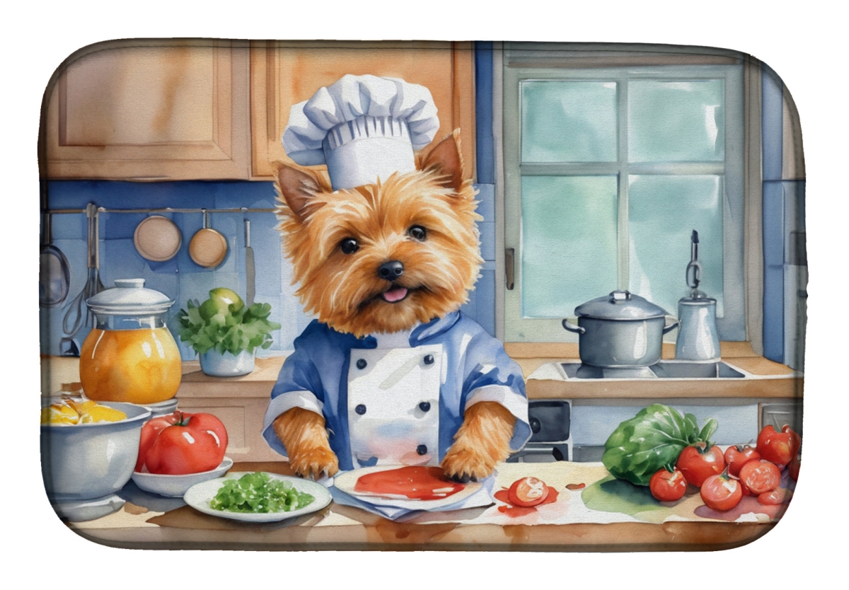 Picture of Carolines Treasures DAC6292DDM 21 x 14 in. Norwich Terrier The Chef Dish Drying Mat