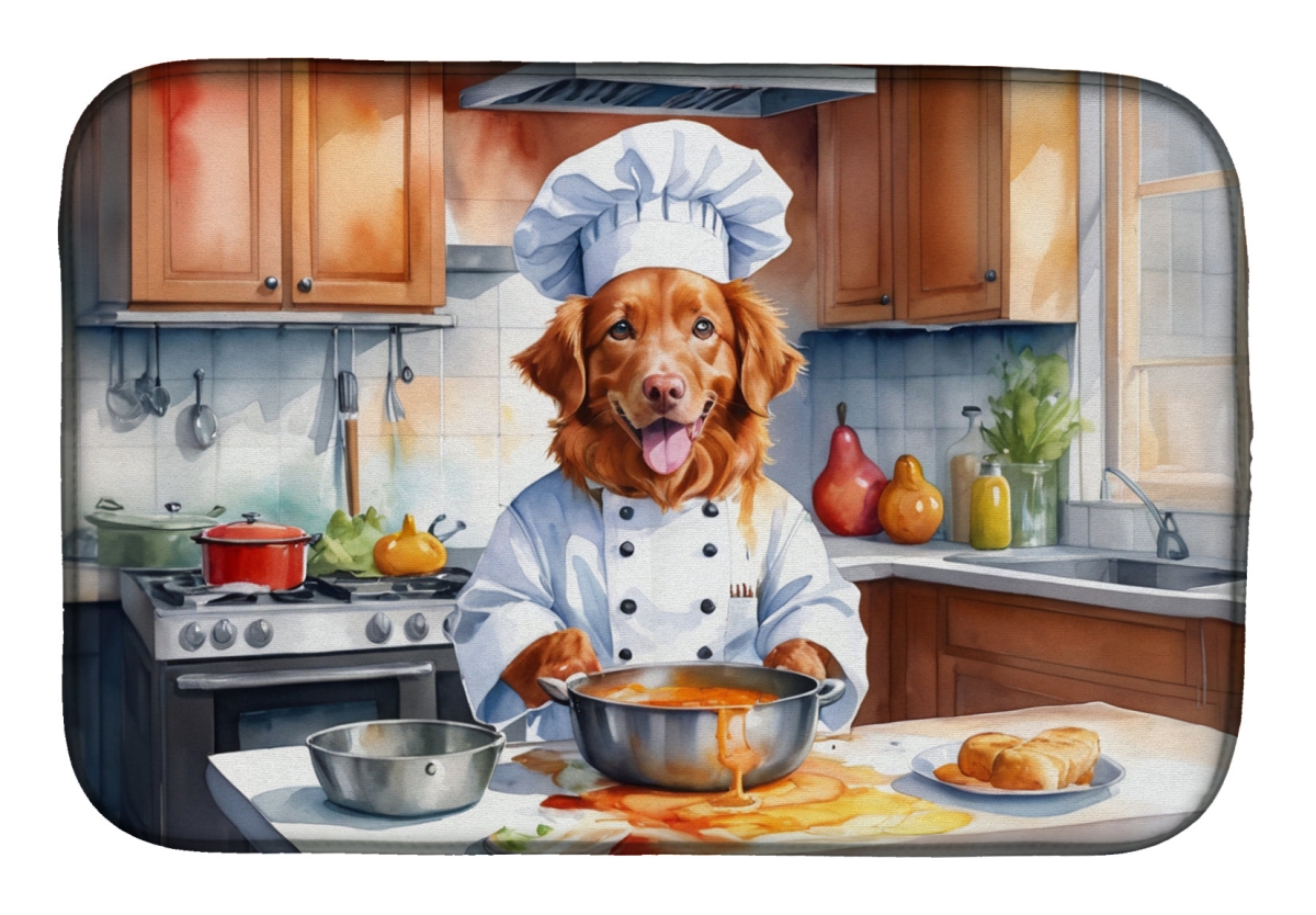 Picture of Carolines Treasures DAC6293DDM 21 x 14 in. Nova Scotia Duck Tolling Retriever The Chef Dish Drying Mat