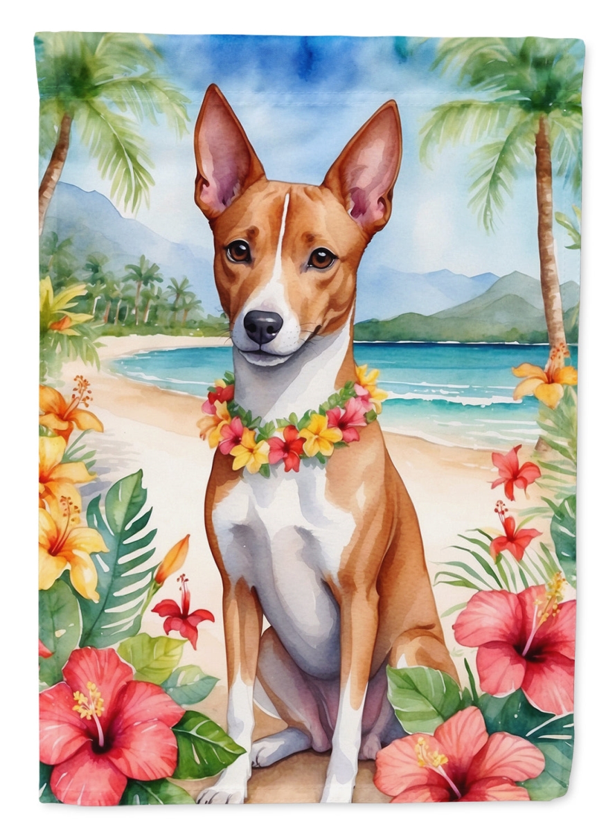 DAC6360CHF 40 x 28 in. Basenji Luau House Flag