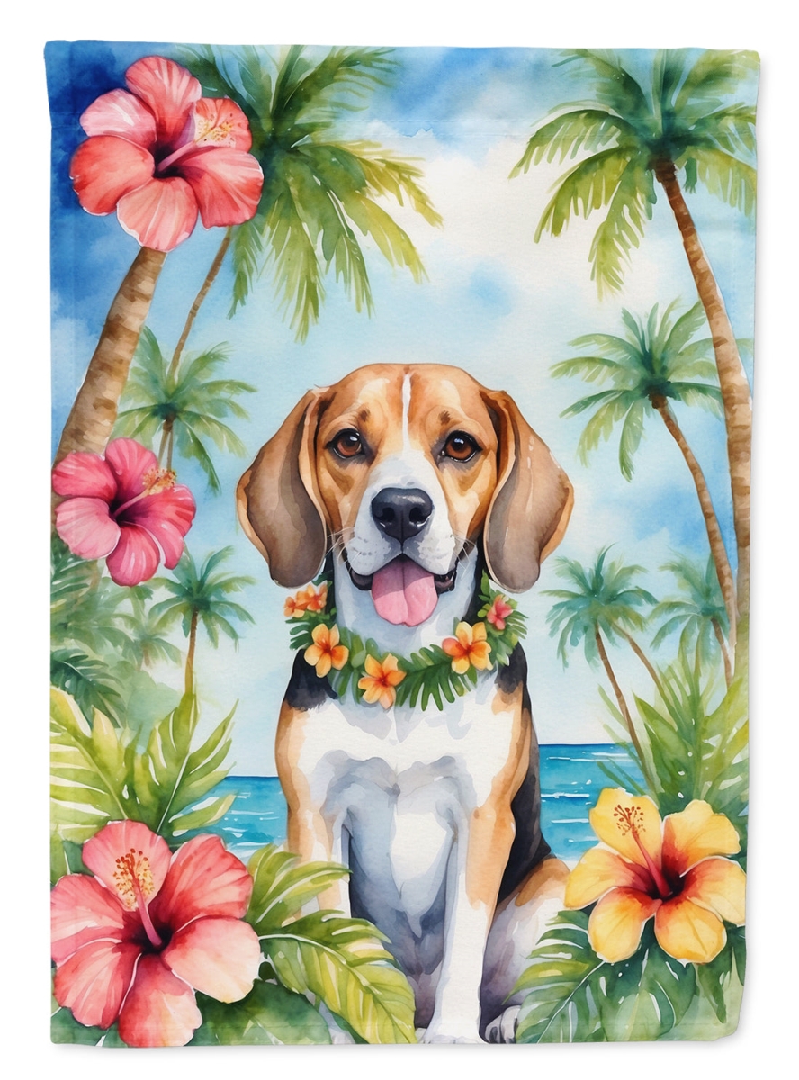 DAC6362CHF 40 x 28 in. Beagle Luau House Flag