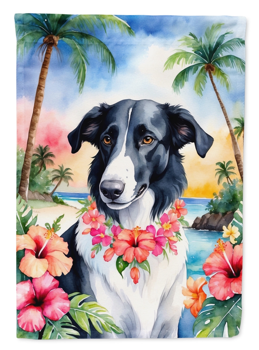 DAC6379CHF 40 x 28 in. Borzoi Luau House Flag