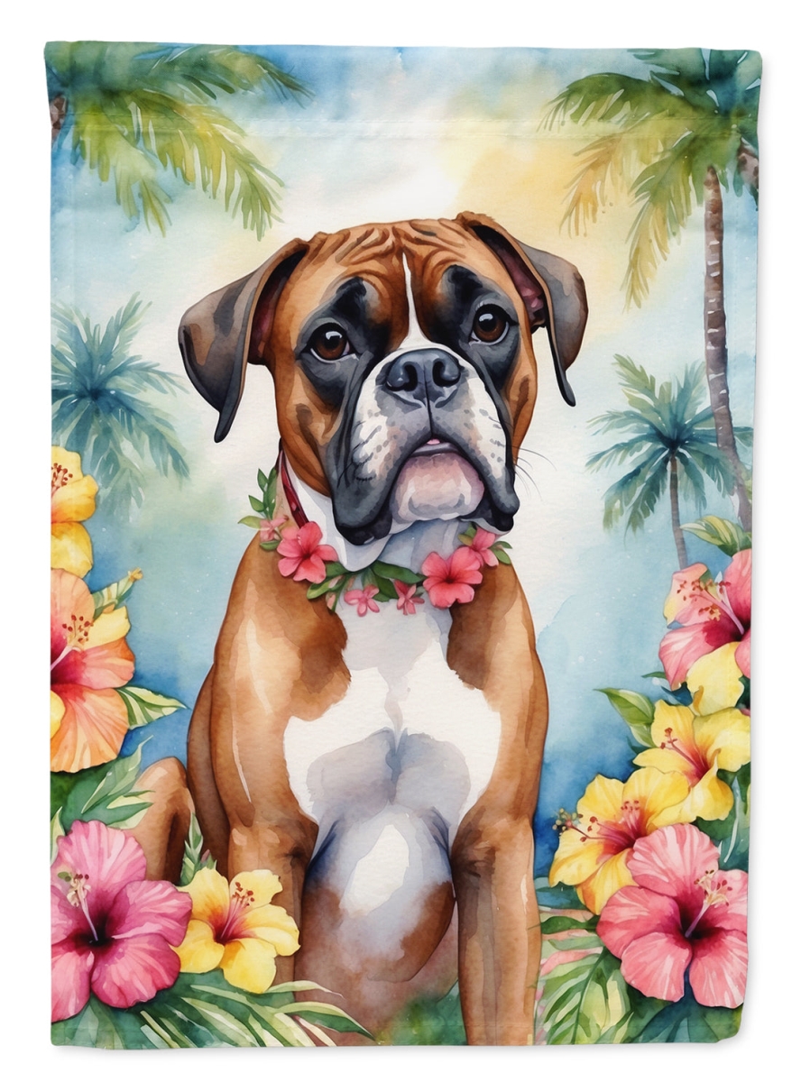 DAC6389CHF 40 x 28 in. Boxer Luau House Flag