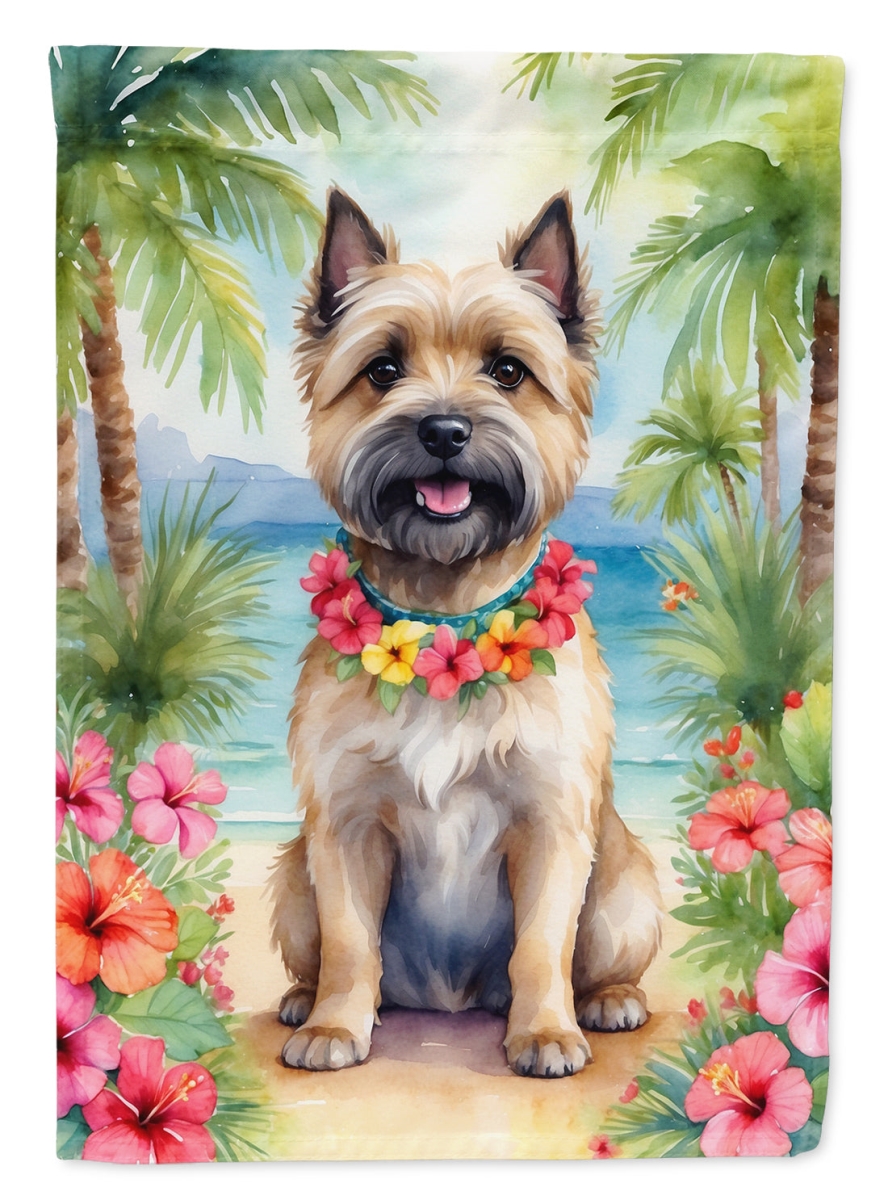 DAC6396CHF 40 x 28 in. Cairn Terrier Luau House Flag