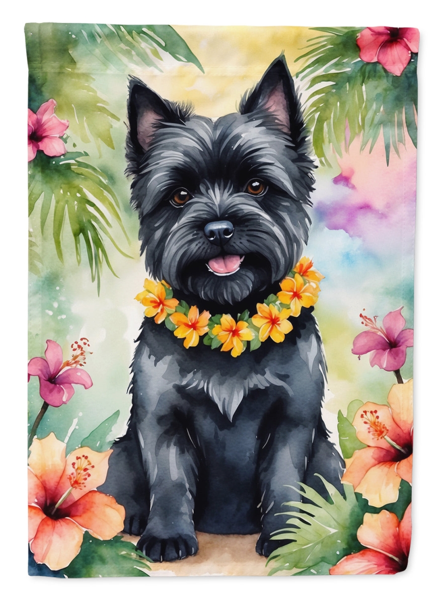 DAC6397CHF 40 x 28 in. Cairn Terrier Luau House Flag