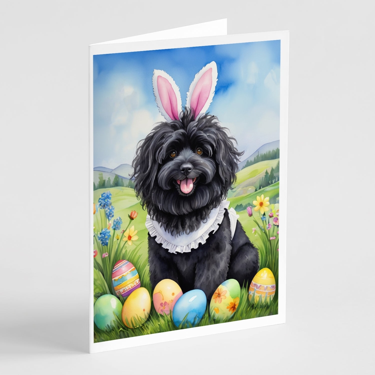 DAC5155GCA7P 5 x 7 in. Puli Easter Egg Hunt Greeting Cards - Pack of 8