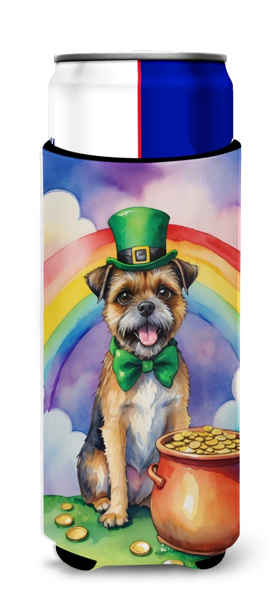 DAC5497MUK 12 oz Border Terrier St Patricks Day Hugger for Ultra Slim Cans