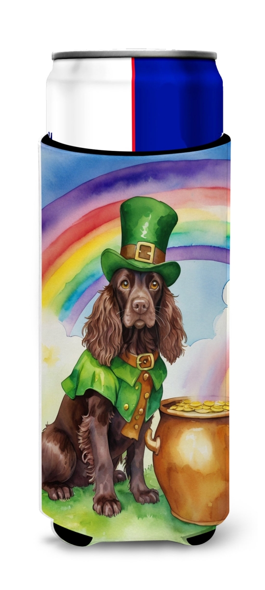 DAC5503MUK 12 oz Boykin Spaniel St Patricks Day Hugger for Ultra Slim Cans