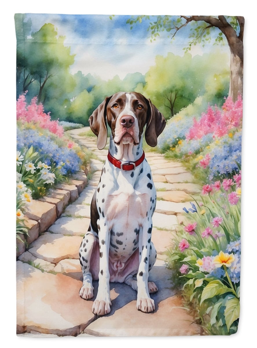 DAC6689GF 15.5 x 11.25 in. Pointer Spring Path Garden Flag