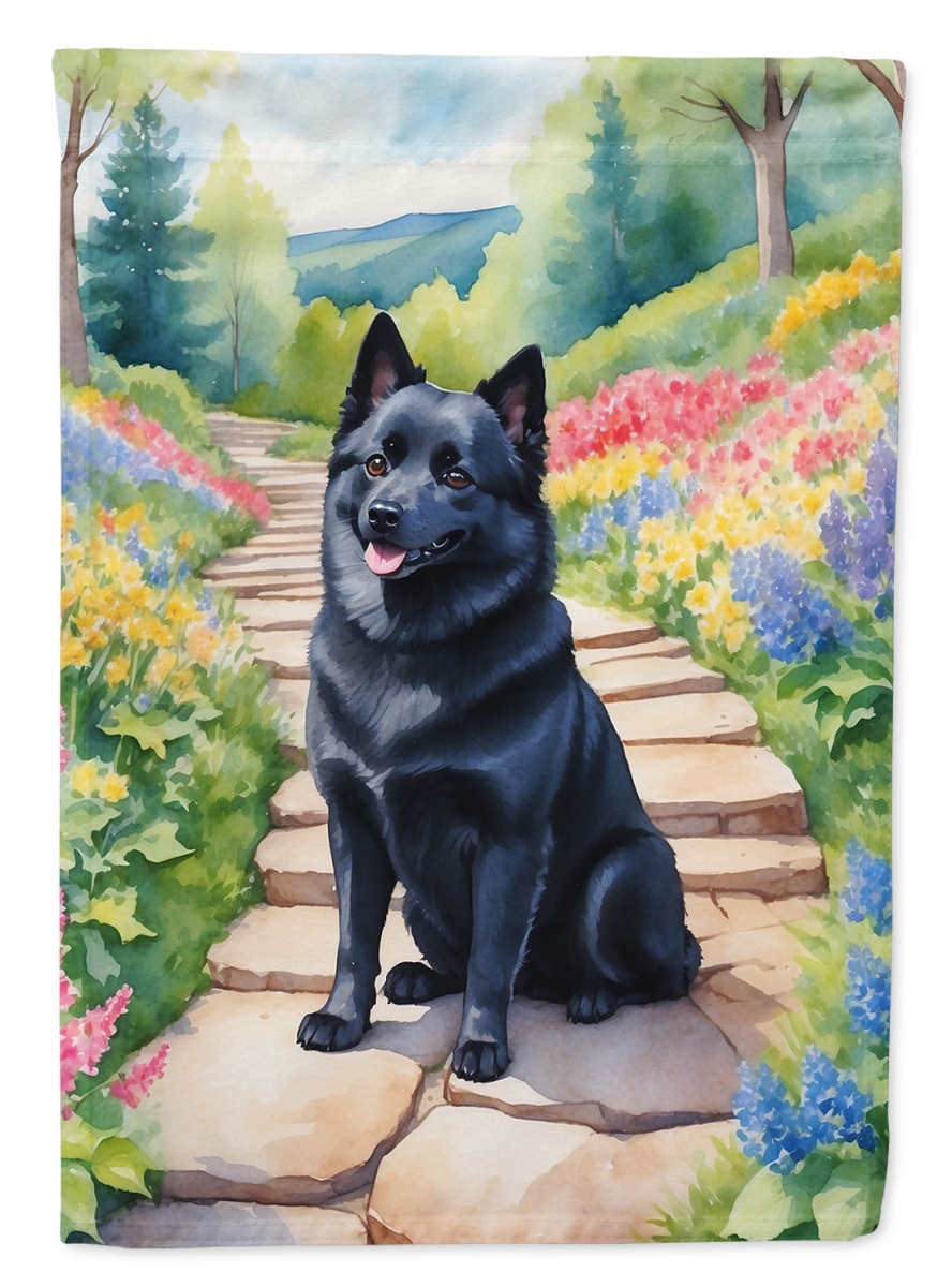 DAC6708GF 15.5 x 11.25 in. Schipperke Spring Path Garden Flag