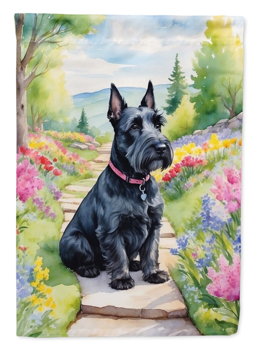 DAC6711GF 15.5 x 11.25 in. Scottish Terrier Spring Path Garden Flag