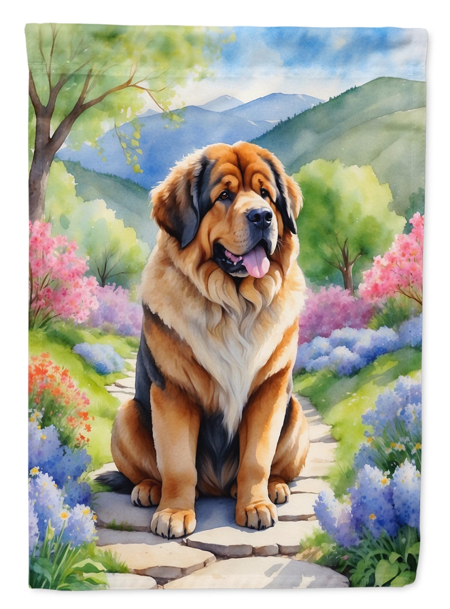 DAC6724GF 15.5 x 11.25 in. Tibetan Mastiff Spring Path Garden Flag