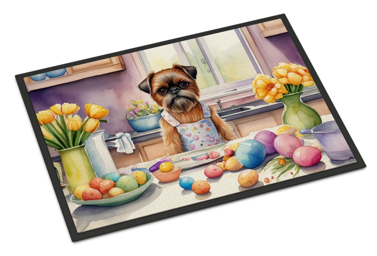 DAC6777JMAT 24 x 36 in. Decorating Easter Brussels Griffon Doormat