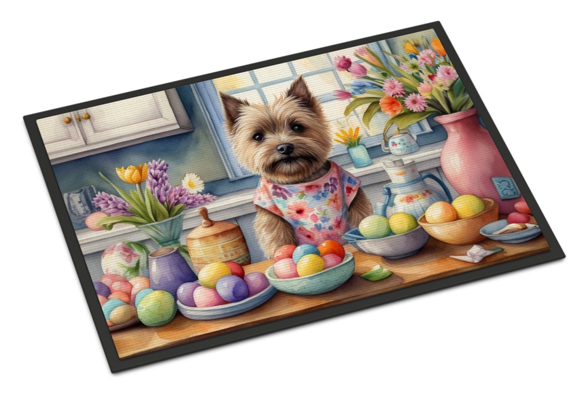 DAC6780JMAT 24 x 36 in. Decorating Easter Cairn Terrier Doormat