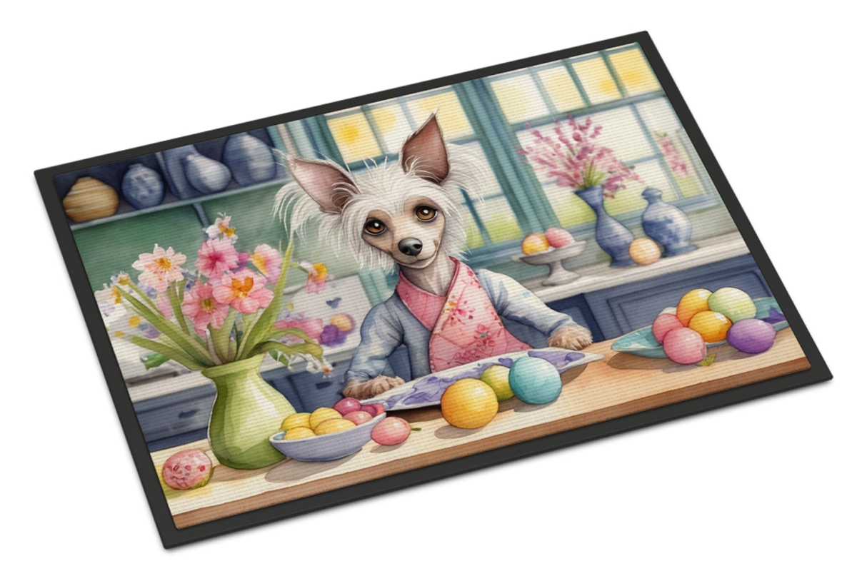 DAC6790JMAT 24 x 36 in. Decorating Easter Chinese Crested Doormat