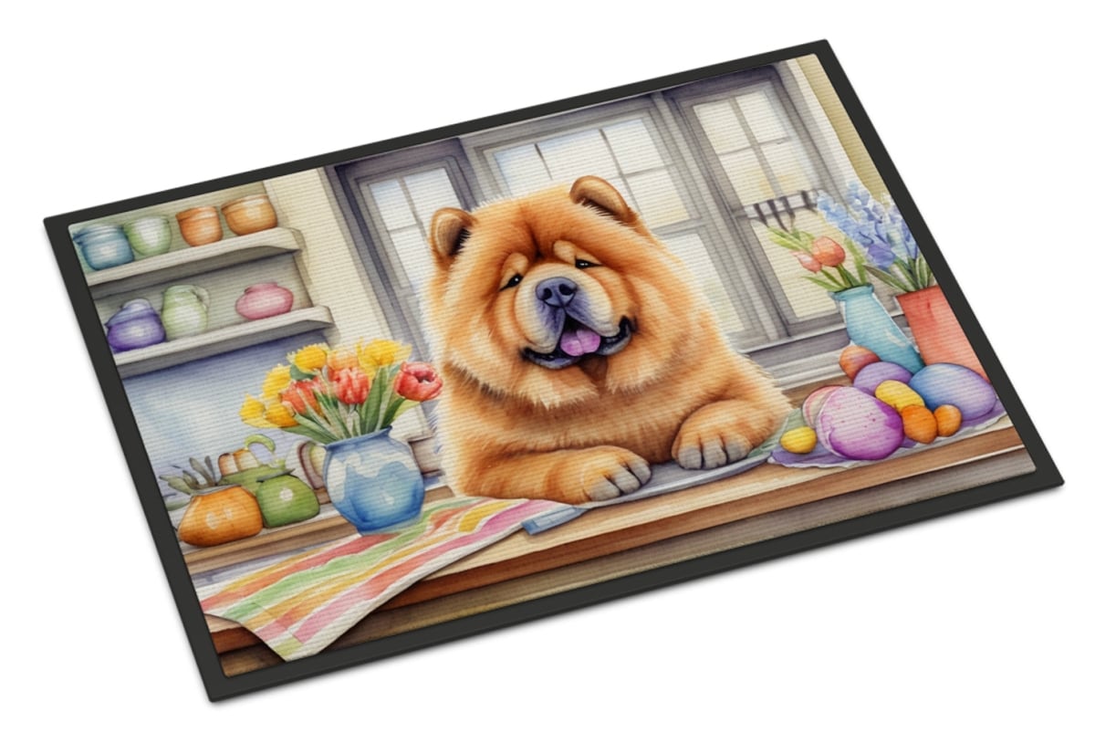 DAC6791JMAT 24 x 36 in. Decorating Easter Chow Chow Doormat
