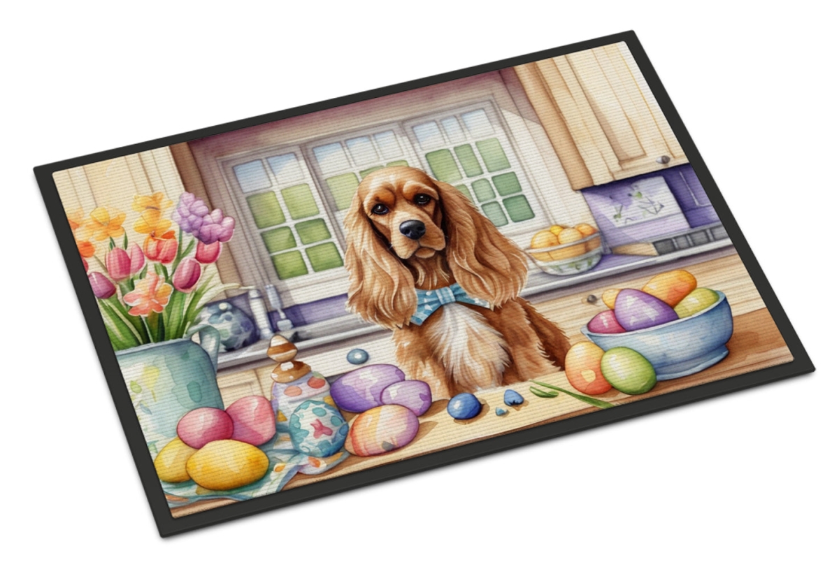 DAC6794JMAT 24 x 36 in. Decorating Easter Cocker Spaniel Doormat