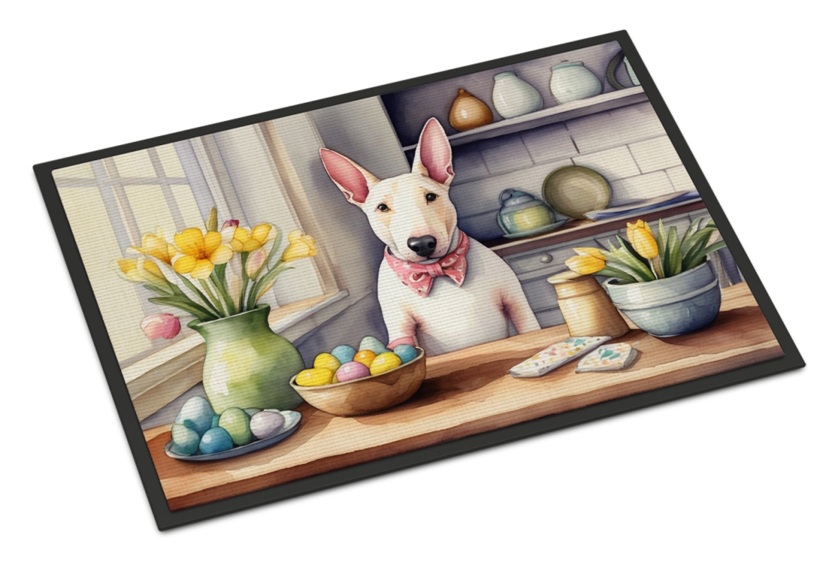 DAC6804JMAT 24 x 36 in. Decorating Easter English Bull Terrier Doormat