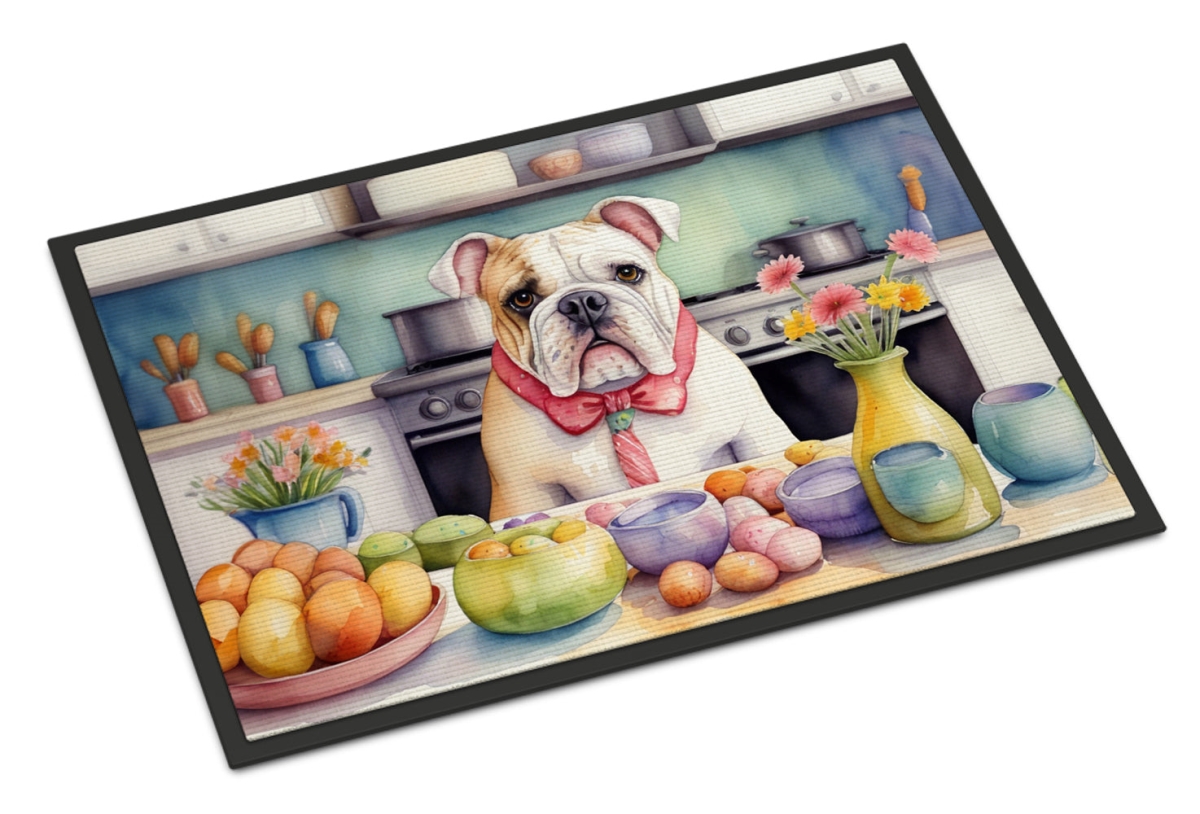 DAC6805JMAT 24 x 36 in. Decorating Easter English Bulldog Doormat