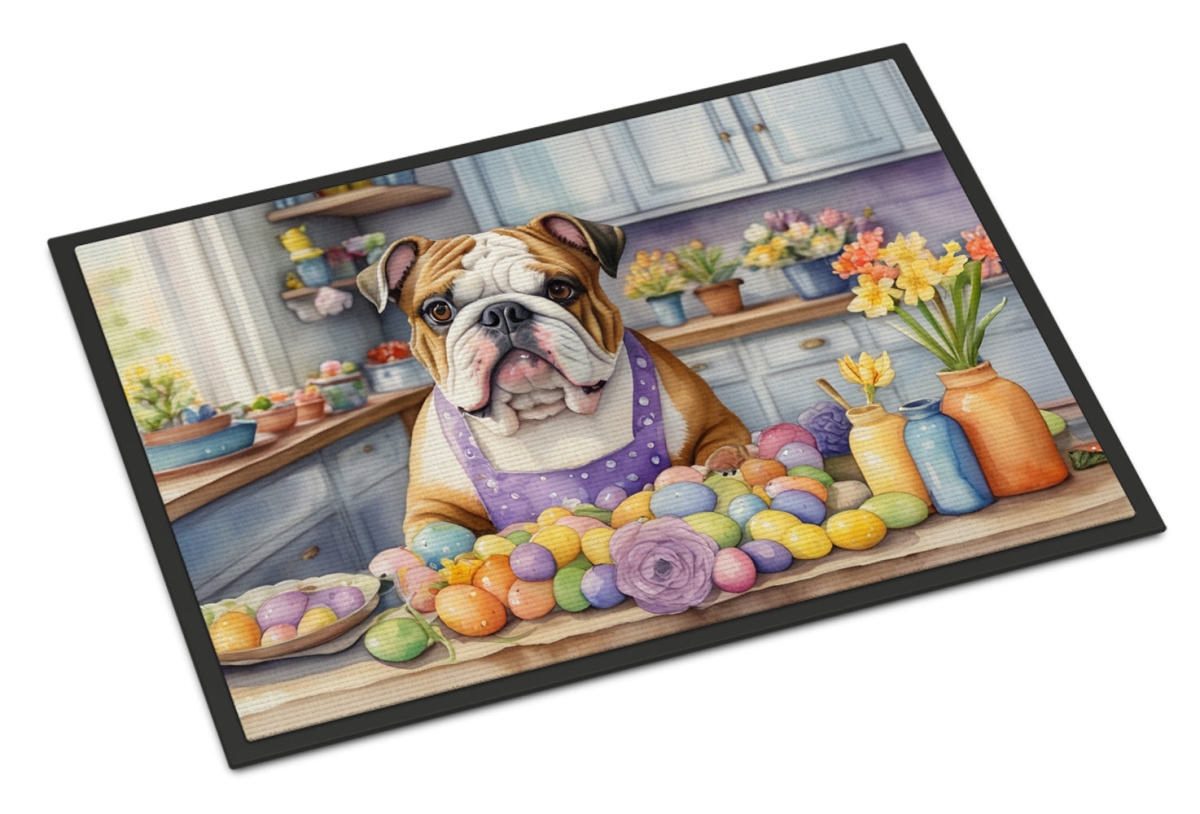 DAC6806JMAT 24 x 36 in. Decorating Easter English Bulldog Doormat