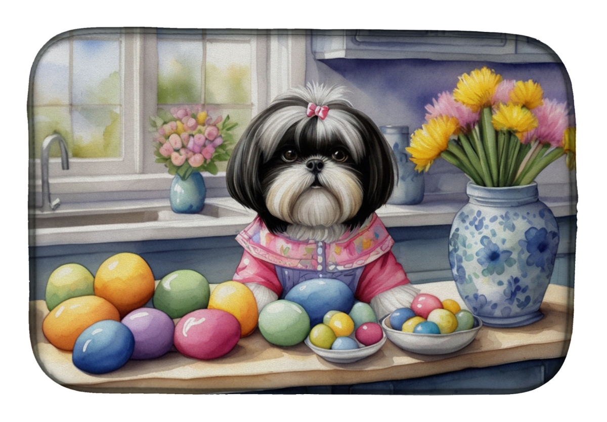 Picture of Carolines Treasures DAC6902DDM 21 x 14 in. Decorating Easter Shih Tzu Dish Drying Mat