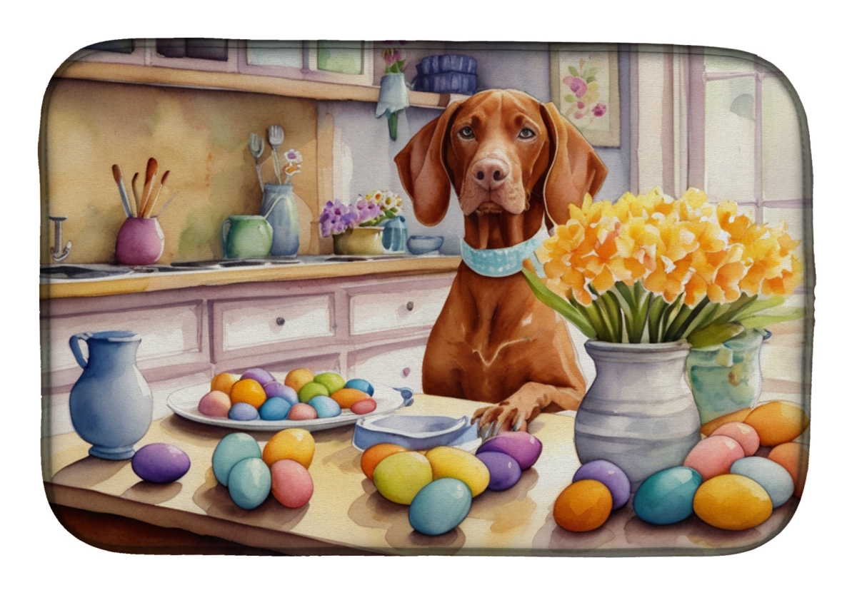 Picture of Carolines Treasures DAC6914DDM 21 x 14 in. Decorating Easter Vizsla Dish Drying Mat