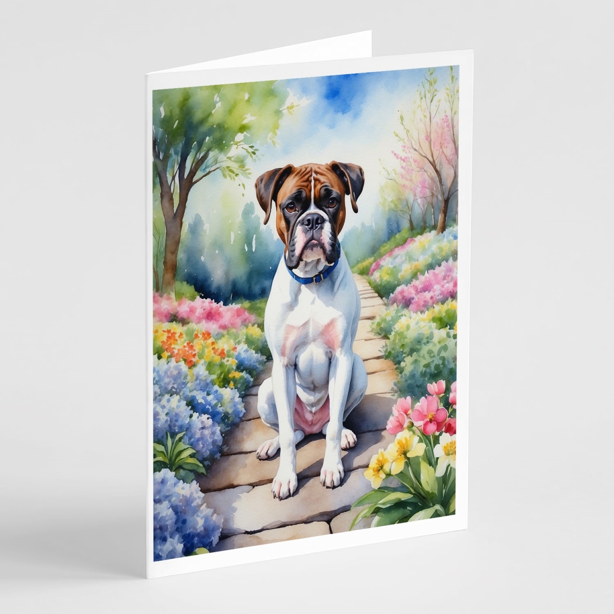 DAC6581GCA7P 5 x 7 in. Boxer Spring Path Greeting Cards - Pack of 8