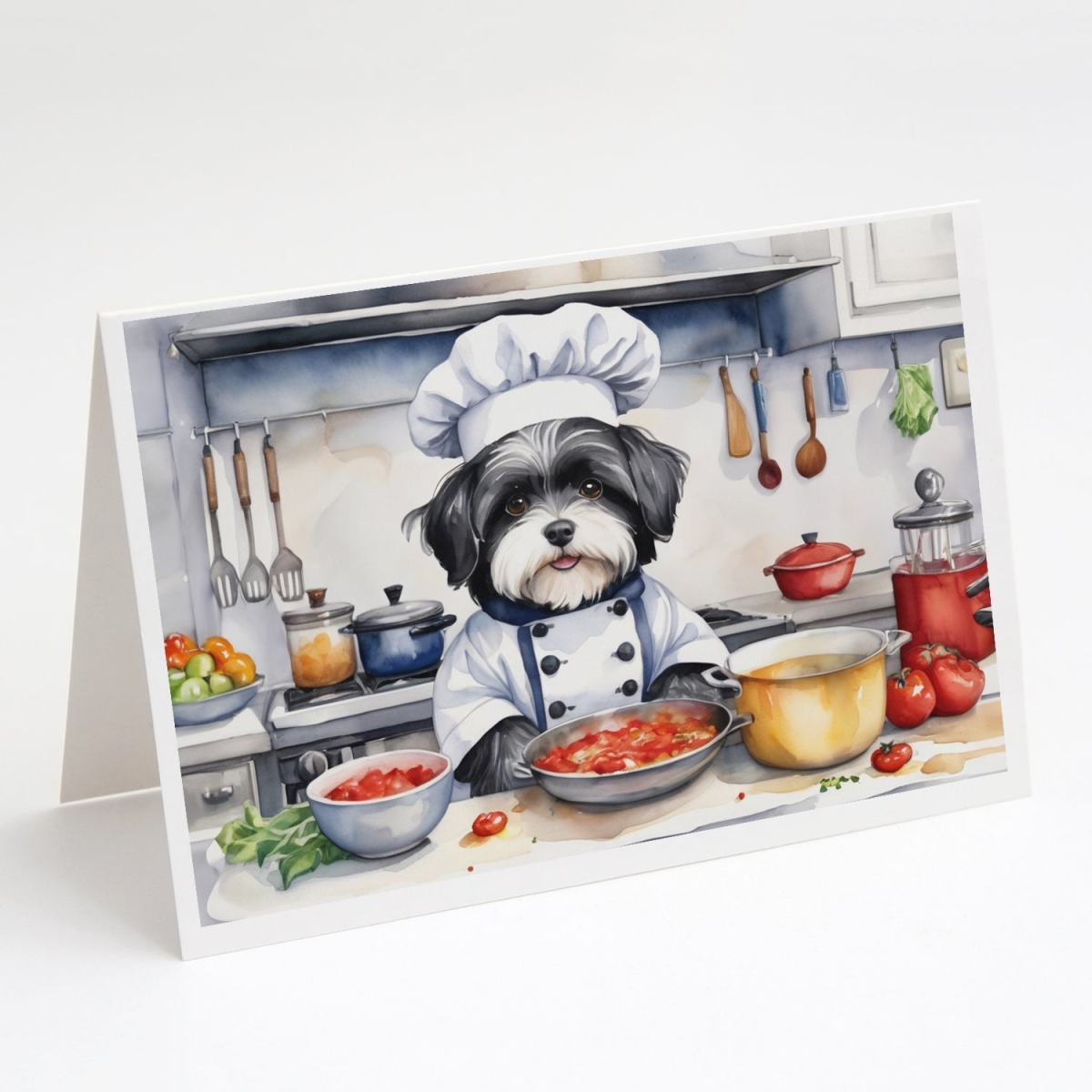 5 x 7 in. Havanese The Chef Greeting Cards - Pack of 8