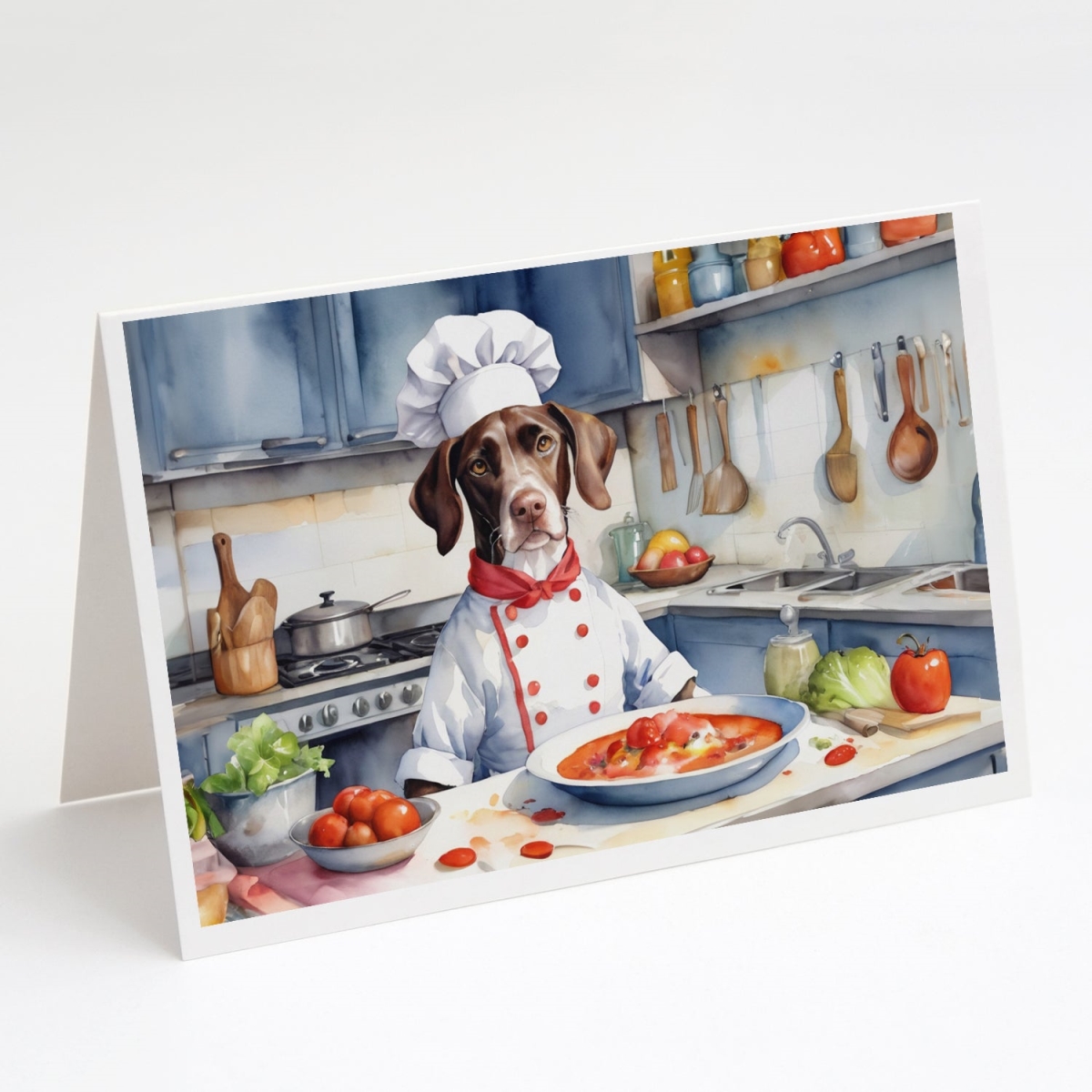 5 x 7 in. Pointer The Chef Greeting Cards - Pack of 8