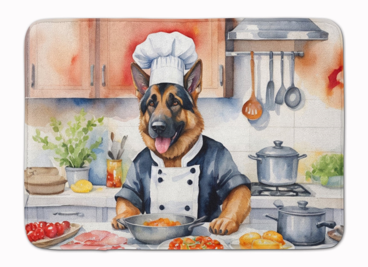DAC6253RUG 19 x 27 in. German Shepherd The Chef Memory Foam Kitchen Mat