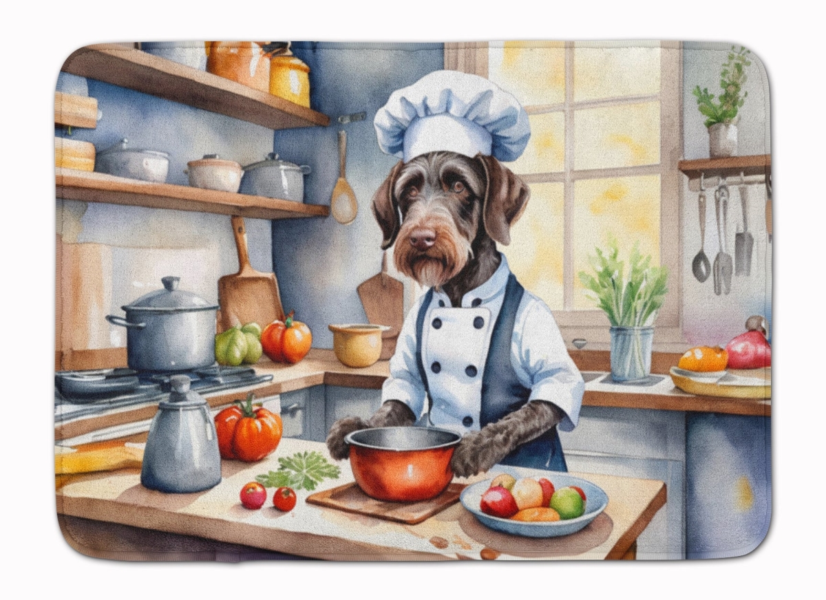 DAC6255RUG 19 x 27 in. German Wirehaired Pointer The Chef Memory Foam Kitchen Mat