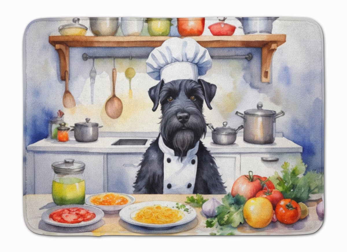 DAC6256RUG 19 x 27 in. Giant Schnauzer The Chef Memory Foam Kitchen Mat