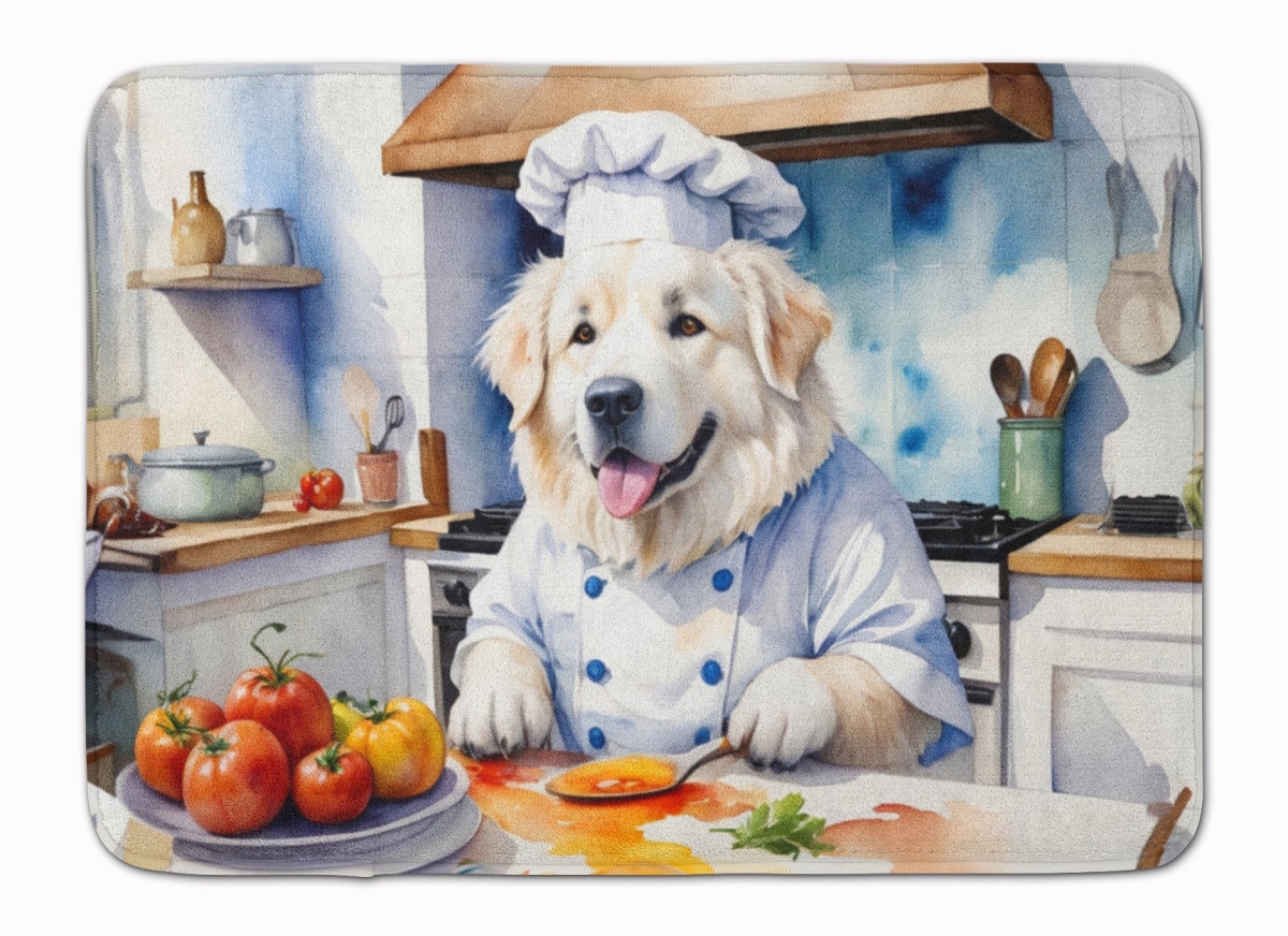 19 x 27 in. Great Pyrenees The Chef Memory Foam Kitchen Mat