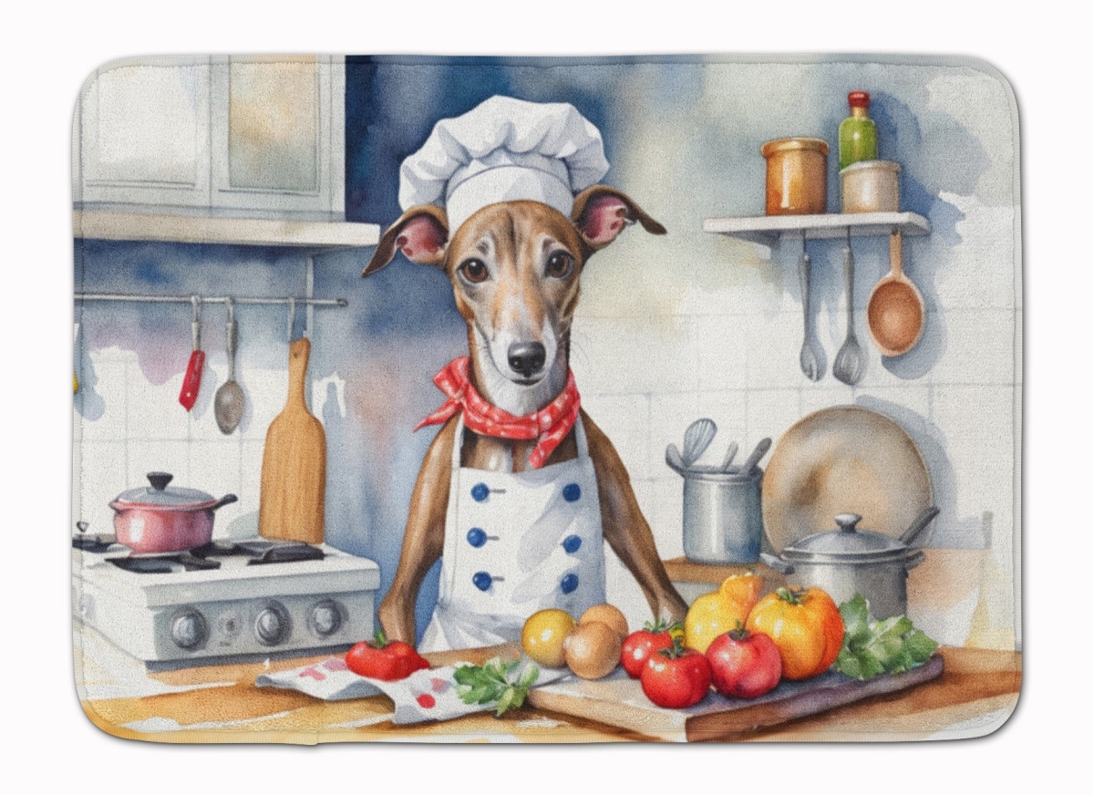 DAC6263RUG 19 x 27 in. Greyhound The Chef Memory Foam Kitchen Mat
