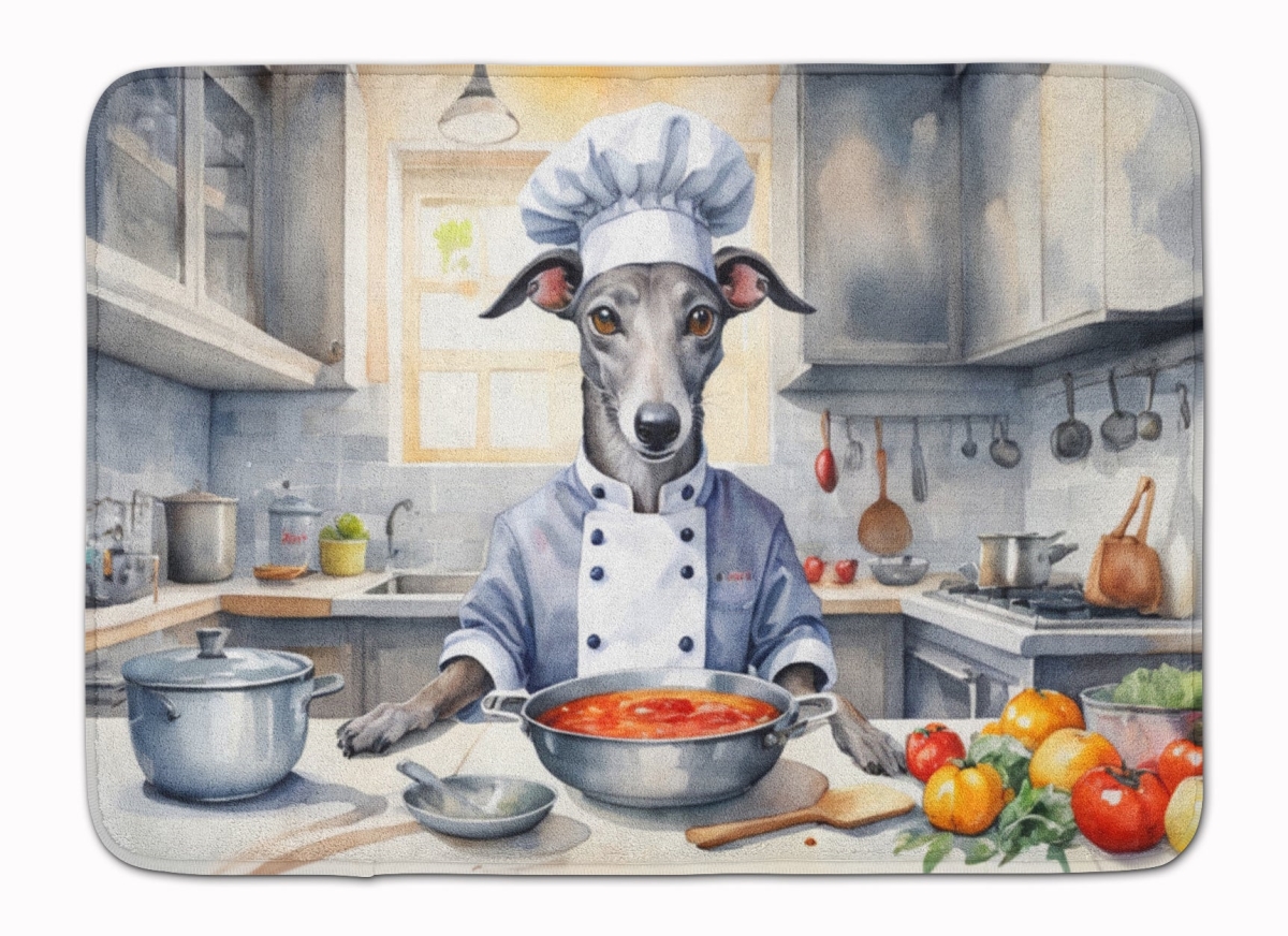 DAC6264RUG 19 x 27 in. Greyhound The Chef Memory Foam Kitchen Mat