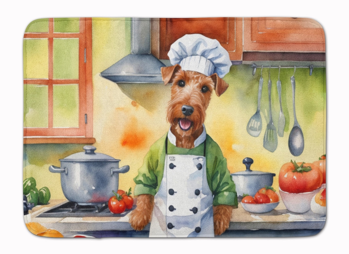 DAC6267RUG 19 x 27 in. Irish Terrier The Chef Memory Foam Kitchen Mat
