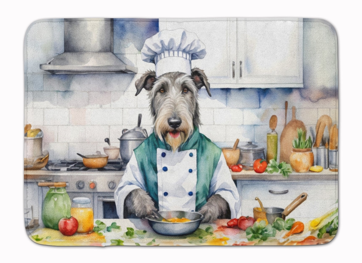 19 x 27 in. Irish Wolfhound The Chef Memory Foam Kitchen Mat