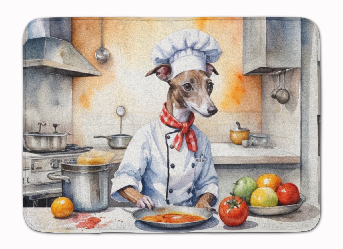 19 x 27 in. Italian Greyhound The Chef Memory Foam Kitchen Mat