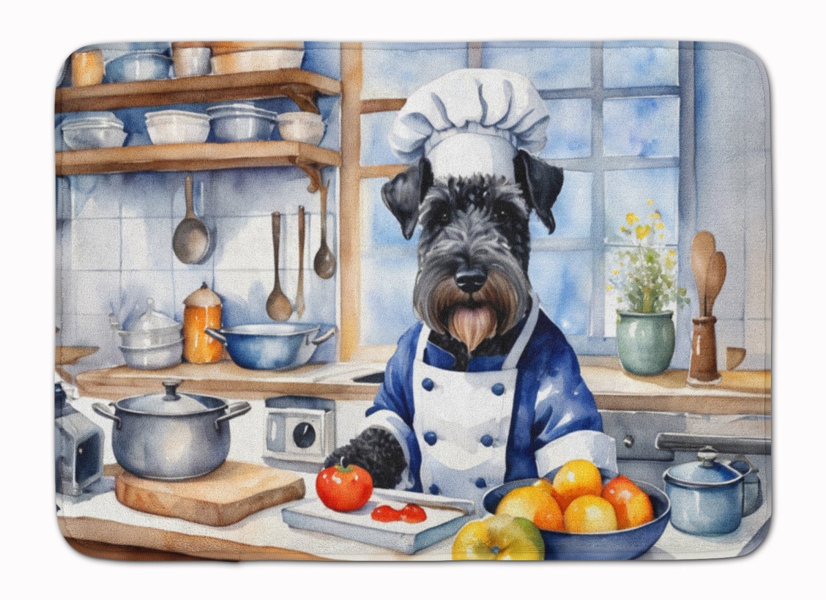 DAC6273RUG 19 x 27 in. Kerry Blue Terrier The Chef Memory Foam Kitchen Mat