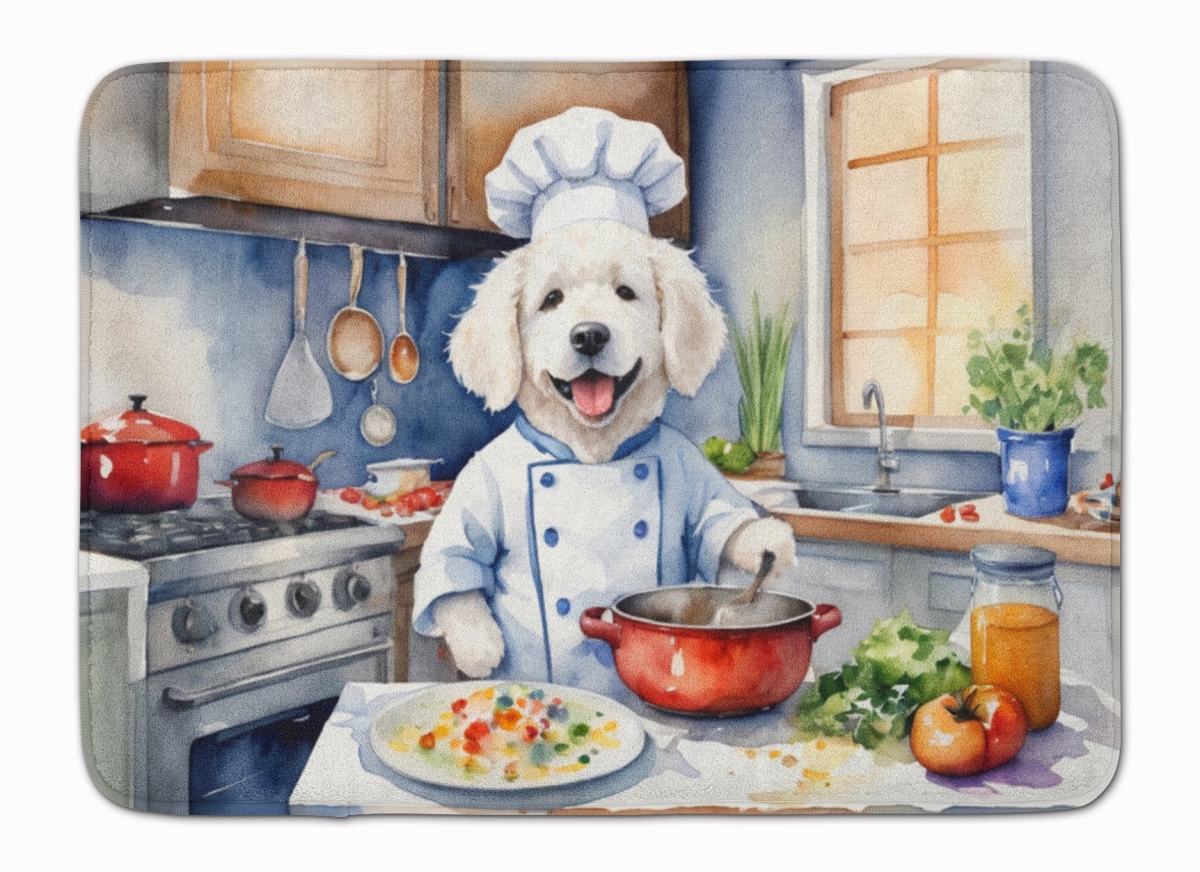 DAC6275RUG 19 x 27 in. Kuvasz The Chef Memory Foam Kitchen Mat