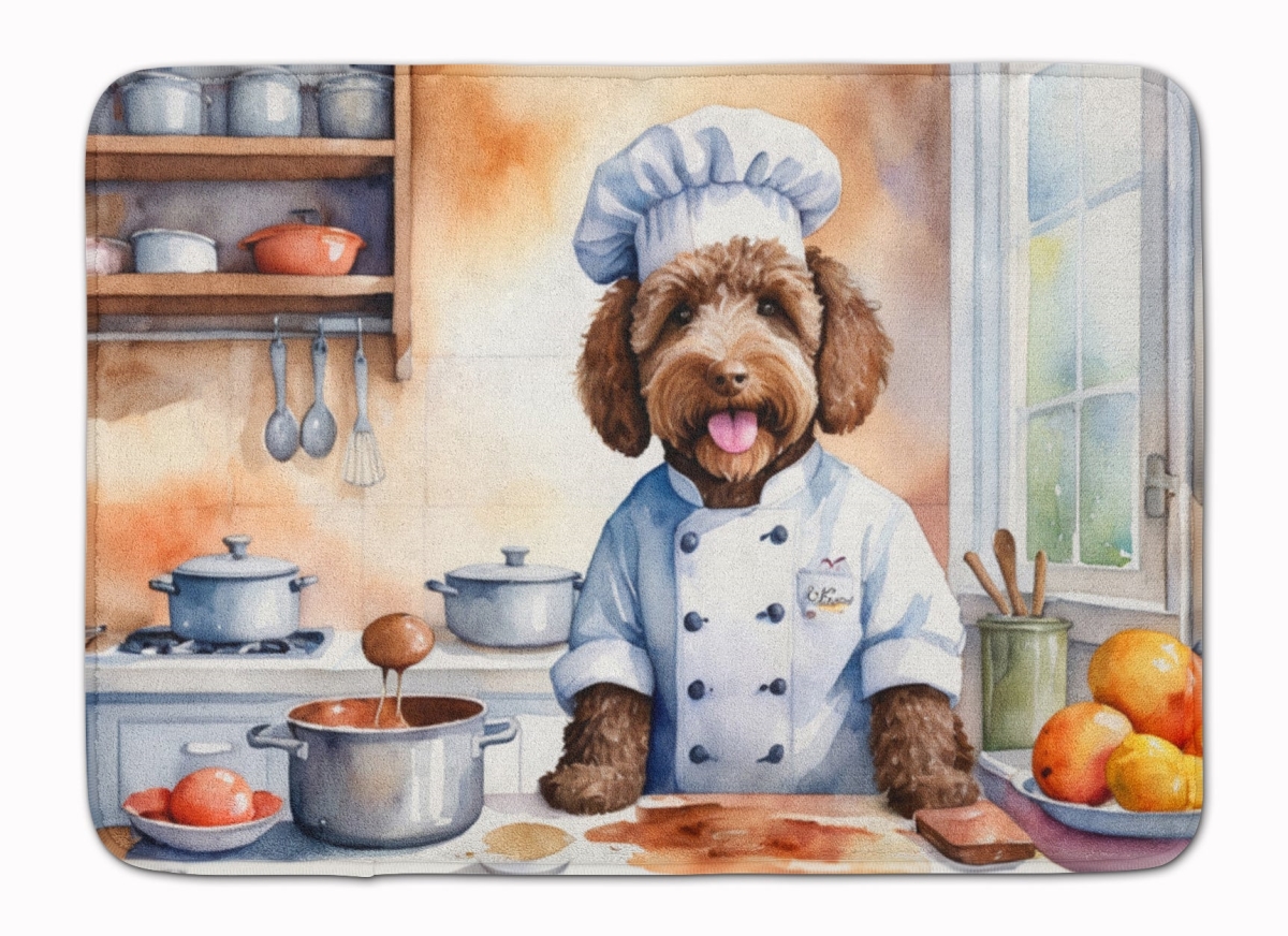 19 x 27 in. Labradoodle The Chef Memory Foam Kitchen Mat