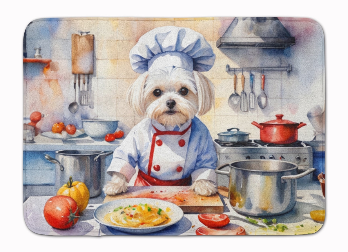 DAC6283RUG 19 x 27 in. Maltese The Chef Memory Foam Kitchen Mat