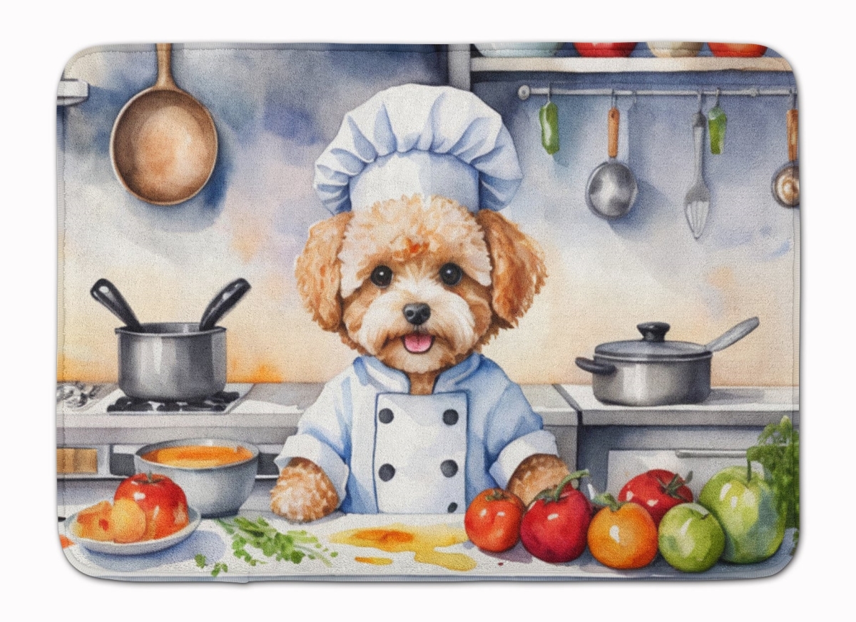 19 x 27 in. Maltipoo The Chef Memory Foam Kitchen Mat