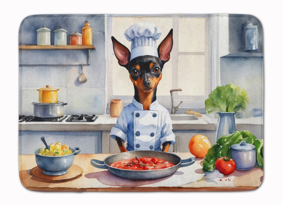 DAC6286RUG 19 x 27 in. Miniature Pinscher The Chef Memory Foam Kitchen Mat