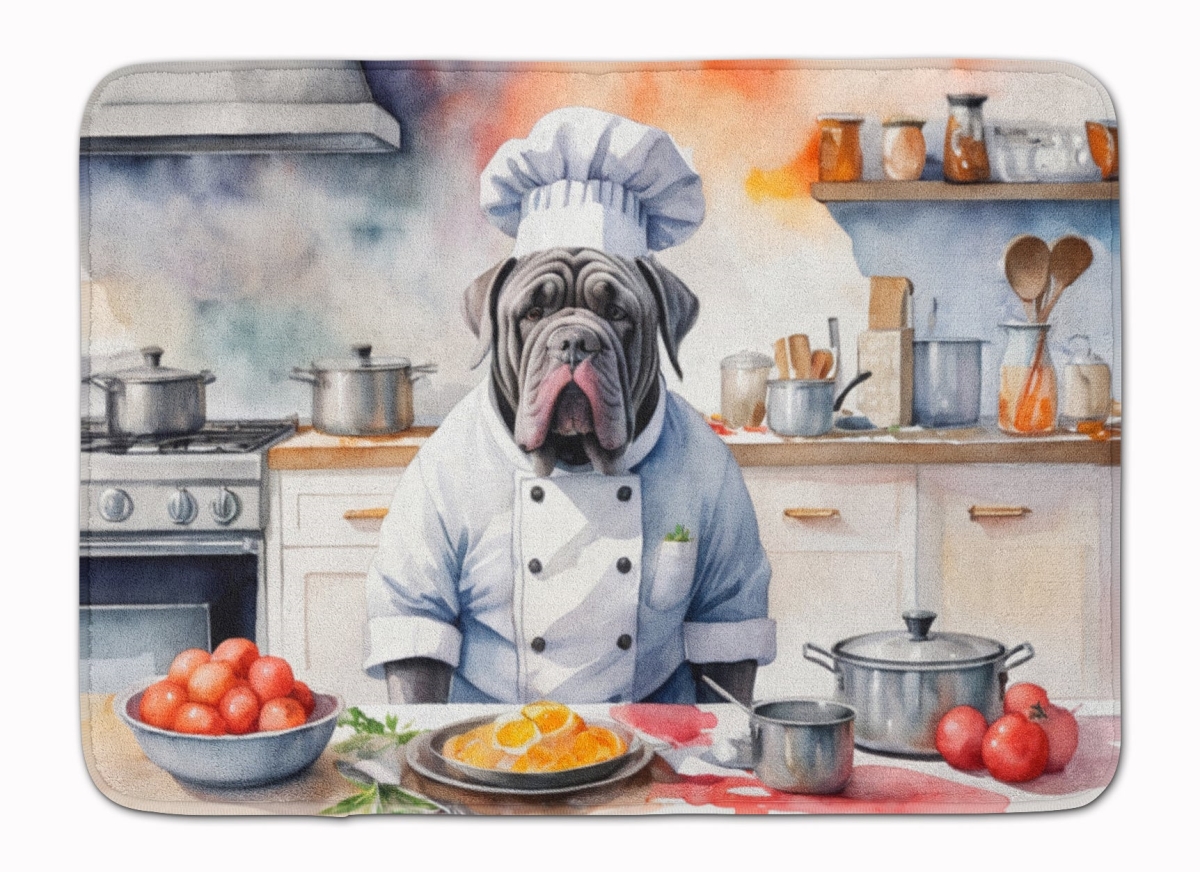 19 x 27 in. Neapolitan Mastiff The Chef Memory Foam Kitchen Mat