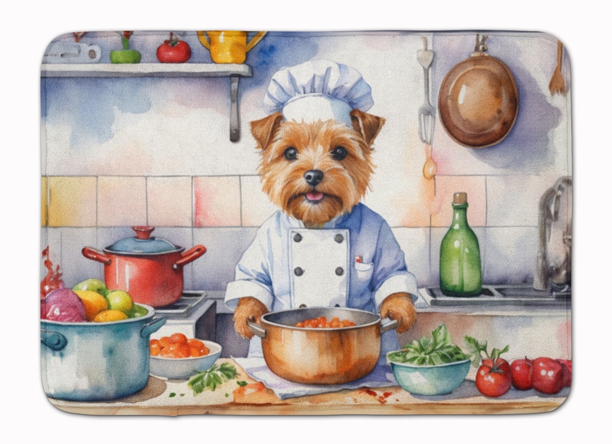DAC6290RUG 19 x 27 in. Norfolk Terrier The Chef Memory Foam Kitchen Mat