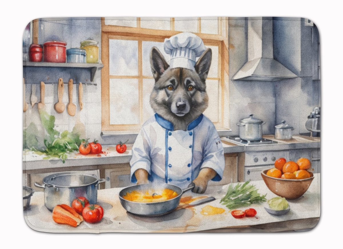 DAC6291RUG 19 x 27 in. Norwegian Elkhound The Chef Memory Foam Kitchen Mat