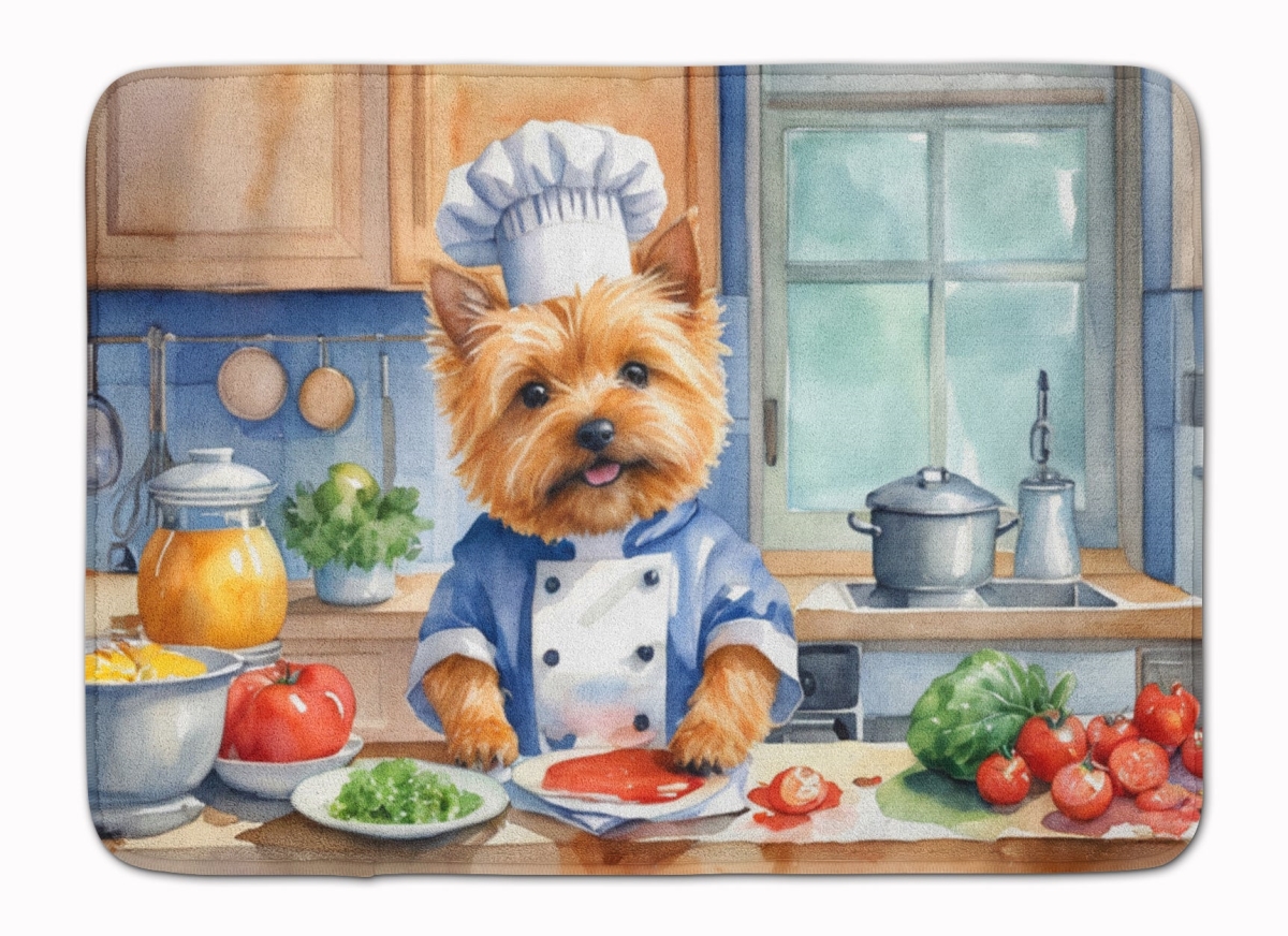 19 x 27 in. Norwich Terrier The Chef Memory Foam Kitchen Mat