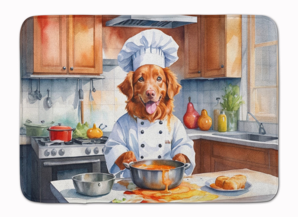 19 x 27 in. Nova Scotia Duck Tolling Retriever The Chef Memory Foam Kitchen Mat